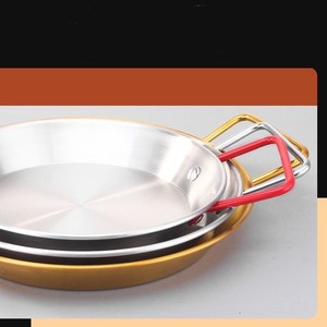 <span class=keywords><strong>Plat</strong></span> en métal antiadhésif de casserole de <span class=keywords><strong>paella</strong></span> de fruits de mer d'acier inoxydable épaissi - Product Image 3