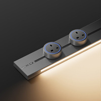 Prise murale en aluminium avec capteur de contrôle, lumière nocturne, prise intelligente pour la maison, 8000W AC110-240V