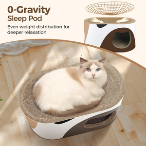 Rascador para Gatos de Cartón Corrugado con Orificio, Cama Grande para Rascar, Alfombra para Rascar para Gatos de Interior - Product Image 6