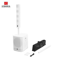 Enceinte colonne active HYANKA S-1503W 15 pouces blanche avec amplificateur de classe D 1000W RMS – Enceintes de scène actives