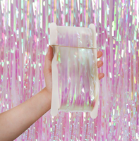 Rideau de pluie transparent pour décoration de fond photo, idéal pour anniversaires, mariages, remises de diplômes, festivals, vacances et événements thématiques
