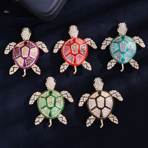 Broche <span class=keywords><strong>de</strong></span> Tortuga Pequeña <span class=keywords><strong>y</strong></span> Linda, Estilo Europeo <span class=keywords><strong>y</strong></span> Americano, Accesorios <span class=keywords><strong>de</strong></span> Ropa para Mujer, Joyería - Product Image 1