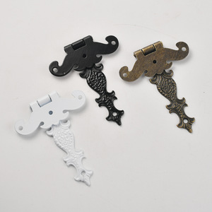 European Retro Zinc Alloy Hinges Black Antique Bronze White Gold Surface <b>Mount</b> For Wooden Box Furniture Decoration - Product Image 3