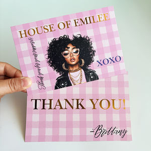 Low MOQ Custom Logo Waterproof Colorful <strong>Thank</strong> <strong>You</strong> <strong>Card</strong> Greeting <strong>Card</strong> Personalized <strong>Thank</strong> <strong>You</strong> <strong>Cards</strong> For Small Business - Product Image 2