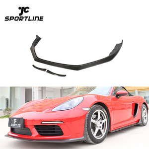 Splitter labbra anteriore in fibra di carbonio spoiler mento per <span class=keywords><strong>Porsche</strong></span> 718 Boxster <span class=keywords><strong>Cayman</strong></span> 2016-2018 - Product Image 1