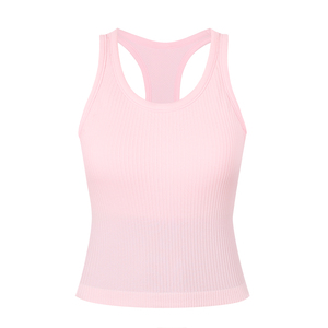 Chaleco Corto de Nailon para Yoga, con Relleno en el Pecho, Logotipo Personalizado, Transpirable, para Correr y Hacer Ejercicio - Product Image 1