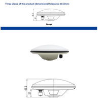 Antenne GNSS externe GPS520 - 4 systèmes, bande complète, IP67, impédance 50 Ohm, facteur de bruit 2.0 dB, précision au niveau du millimètre, pour levés topographiques