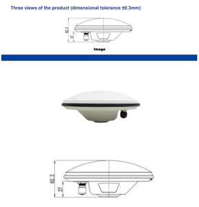 เสาอากาศภายนอก GPS520 GNSS รองรับ 4 ระบบ ครอบคลุมทุกย่านความถี่ IP67 ความต้านทาน 50 โอห์ม ค่ารบกวน 2.0 เดซิเบล ความแม่นยำระดับมิลลิเมตร สำหรับงานสำรวจที่ดิน - Product Image 5