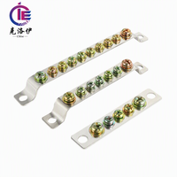 Bornier de connexion en cuivre et laiton pour mise à la terre et neutre, 4P 6P 8P 10P M6 250A, connecteur de câble pour système solaire, ESS, batterie et boîtier de barre omnibus