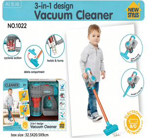 Giocattolo Elettrico 3-in-1 per Bambini, Piccolo Aspirapolvere in Plastica, Set Educativo STEM per Pulizie Domestiche, Giocattolo per Bambine e Bambini - Product Image 4