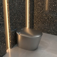 Toilette intelligente automatique en céramique au design moderne, bidet électrique, siphon en S, siège chauffant à gravité pour usage hôtelier et résidentiel