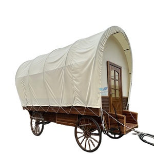 Nueva tienda de campaña móvil de lujo para exteriores, vagón cubierto de madera, vagón glamping, tienda de campaña para hotel de lujo - Product Image 1