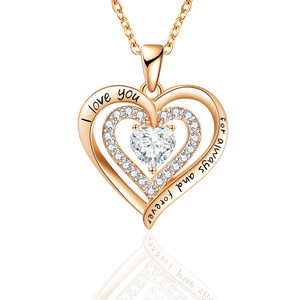 Twelve <strong>Birthday</strong> Women's Fashion Jewelry Necklace with Heart-Shaped Zircon Pendant for <strong>Wives</strong> Girlfriends Moms <strong>Birthday</strong> <strong>Gift</strong> - Product Image 4