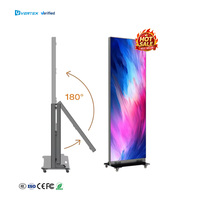 VERTEX оптом GOB P1.53 P1.86 P2 P2.5 Крытый HD портативный складной плакат светодиодный экран для Витрины Магазина