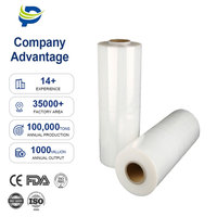 Film d'emballage LLDPE en rouleau jumbo, co-extrusion 7 couches, modifié au métallocène, résistant à l'humidité, souple, transparent, 50m x 50cm, taille personnalisée