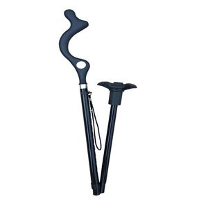 Canne de marche pliable en alliage d'aluminium Campell, légère, noire, pour personnes âgées - Product Image 1