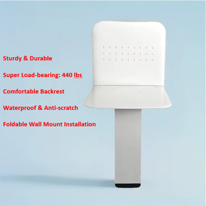 Asiento de ducha plegable montado en la pared de diseño moderno, silla de baño con respaldo para el cuidado de ancianos u otros accesorios para cuarto de Ducha - Product Image 1