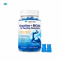 Gummies de Créatine, BCAA et Taurine pour la Force Musculaire, l'Endurance, la Récupération, l'Énergie Cellulaire et la Concentration des Athlètes - OEM