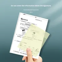 LANYUE PET - Notes autocollantes magnétiques transparentes - Étiquettes réutilisables - 50 feuilles - Papier à notes pour étudiants - Autocollants mémo imperméables