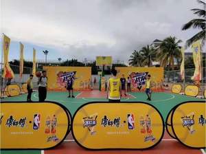 Logotipo personalizado plegable Pop-Up Sandwich Display Publicidad Stand con <span class=keywords><strong>Curvo</strong></span> Frame <span class=keywords><strong>Banner</strong></span> Banners - Product Image 5