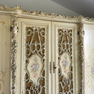 אירופאי רוקוקו בסגנון צרפתי בסגנון שלוש דלתות עם ריהוט עץ לשימוש ביתי - Product Image 3