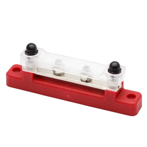 Marine 150A Heavy Duty <span class=keywords><strong>Bus</strong></span> <span class=keywords><strong>Bar</strong></span> Distribución Terminal Block 12V 24V 4 Stud Batería Cobre para Auto Car Boat Positive Negative <span class=keywords><strong>Bus</strong></span> - Product Image 1