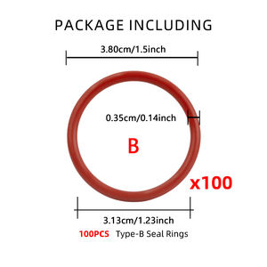 100ชิ้น/แพ็คโอริงซีลขนาด38*31.34*3.53มม. เข้ากันได้กับ jura/<span class=keywords><strong>delonghi</strong></span> /breville/senson/nespresso/ - Product Image 2