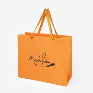 厂家定制豪华美容购物礼品袋包装纸谢谢带设计标志的礼品纸袋