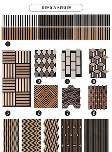 Tùy chỉnh <span class=keywords><strong>slat</strong></span> Acoustic tường Bảng điều khiển tường Veneer gỗ gỗ tường đá đen tấm gỗ - Product Image 6
