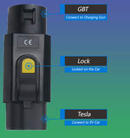 Adaptateur de chargeur EV d'usine neuf, DC GBT vers prise Tesla/NACS pour Model S/X/3 IP65 16-32A