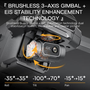 F22 S3 XR Drone 8K Professionele Borstelloze <span class=keywords><strong>3</strong></span>-assige Gimbal Lange Afstand Buiten 5G WIFI Transmissie RC GPS Drones met Scherm Afstandsbediening - Product Image 3