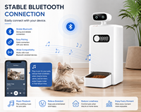 Distributeur automatique de nourriture intelligent pour animaux de compagnie avec caméra 4K, audio bidirectionnel, haut-parleur Bluetooth, Wi-Fi, 3,5 L, pour chats et chiens