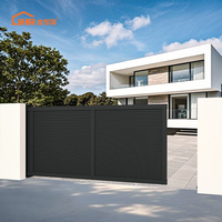 JHR Tout dernier modèle de portail automatique de luxe en aluminium pour maison Fournisseurs de portails en aluminium Portes pour maisons