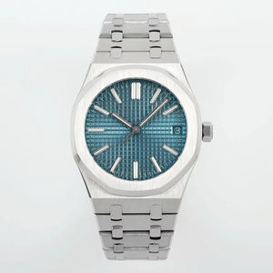 นาฬิกาข้อมือสแตนเลสสตีลรุ่นฉลองครบรอบ 15510 ดีไซน์เหลี่ยมหลายมุม สีน้ำเงิน พื้นผิวแบบ 3 มิติ พร้อมกลไก 4302 - Product Image 1