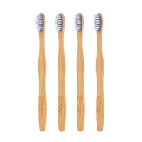 Fabricants célèbres 100% organique biodégradable écologique en bambou avec logo personnalisé brosse à dents