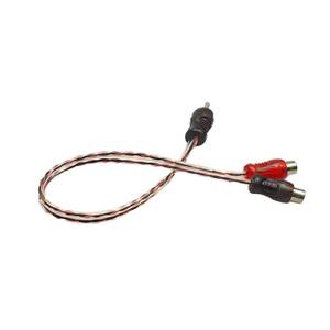 1 male to 2 female RCA PVC <b>amplifier</b> audio cable Y-splitter, suitable for <b>car</b> and home theater speakers - Product Image 1