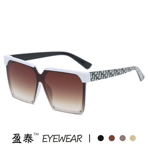 D Brand Square <b>Frame</b> Sunglasses UV400 <b>Plastic</b> Metal Women's Fashion Street Style Glasses - Product Image 4