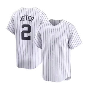 2025 Heren New York 99 Aaron Judge 2 Derek Jeter 27 Giancarlo Stanton Baseball Jersey Geborduurd Logo Gestikte Baseball T-shirts - Product Image 5