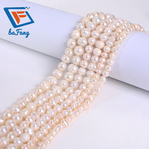 ジュエリー用2 ~ 10mmホワイトポテト淡水パールビーズDIYアクセサリー - Product Image 3