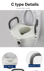 Asiento Elevador <span class=keywords><strong>para</strong></span> Inodoro <span class=keywords><strong>para</strong></span> Personas Mayores y Mujeres Embarazadas, con Reposabrazos Desmontables <span class=keywords><strong>para</strong></span> Rehabilitación, Equipo de Seguridad <span class=keywords><strong>para</strong></span> Baño - Product Image 5