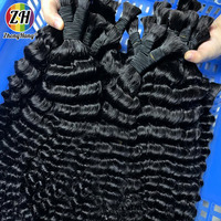 Extensiones de Cabello Humano Virgen Brasileño 100% Liso Natural para Trenzas, Paquetes a Granel de 16-32 Pulgadas, Doble Trama