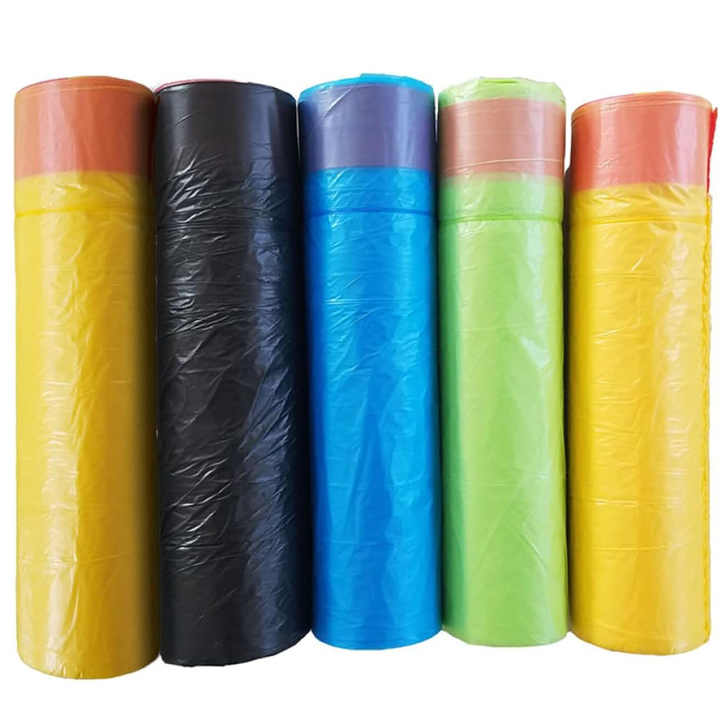 Recycled Bin Liners 5060 Litre Bin Bags Drawstring Tie Handle Unscented White Garbage Bags