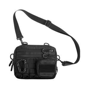 Spoir nhỏ màu đen chiến thuật Túi Messenger cho nam giới thời trang EDC với nhiều tùy chọn thực hiện Sling Vai Crossbody eo - Product Image 1