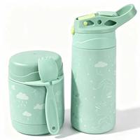 10oz Suppen-Thermobehälter für Warme Speisen Kinder Isolierter Essensbehälter Weithals-Lunchbox aus Edelstahl für Kinder mit Löffel