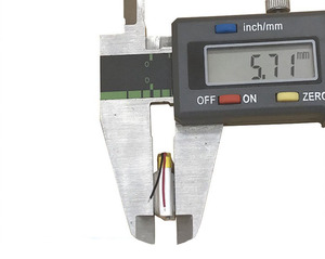 Small size GEB 3,7 V 601015 60 mAh rechargeable lithium polymer battery for smart watch - Product Image 2