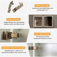 Rechteckiger Wand-Badezimmers pi egels chrank mit Sockel-LED-Kosmetik spiegel Anti-Fog-Bluetooth-Lautsprecher eingebaut