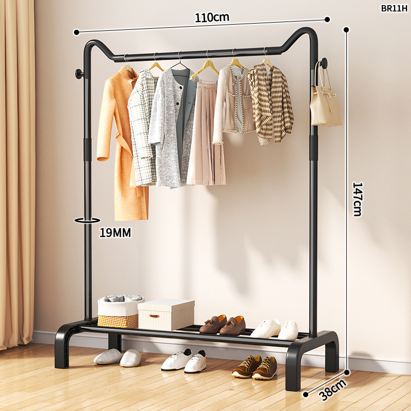 [หูแมว] บาร์เดี่ยวพร้อมขาโค้ง 110 สีดำ