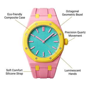 Reloj Deportivo Cronógrafo Analógico Simple de Biocerámica Intercambiable, Correa Desmontable de Liberación Rápida, <span class=keywords><strong>Serie</strong></span> Modular Planet, para Hombre y Mujer - Product Image 5