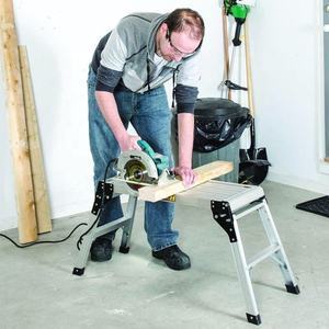 Plataforma de Trabajo Plegable de Aluminio de Alta Resistencia, Escalera Portátil para Detallado de Automóviles - Product Image 5