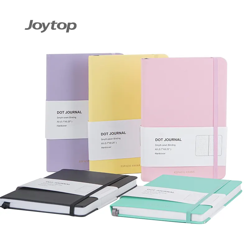 Joytop 0107 bán buôn khuyến mại máy tính xách tay A5 kinh doanh Dot Tạp Chí PU da bìa cứng máy tính xách tay